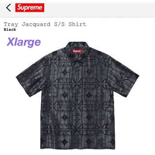 Supreme - Supreme Tray Jacquard S/S Shirt Black XL