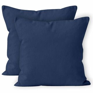 【数量限定】Encasa Homes装飾枕カバー2個セット-スコッチブルー-20(クッション)