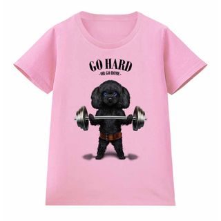 【筋トレ プードル 犬 いぬ】ダンベル Tシャツ メンズ レディース 半袖(Tシャツ(半袖/袖なし))