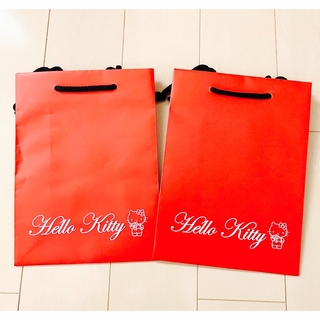 ハローキティ - ハローキティ  紙袋　クチュールバッグ　2枚セット　M サンリオ　レッド　非売品