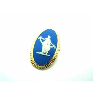 WEDGWOOD - ■美品■ WEDGWOOD ウェッジウッド ジャスパー ブローチ アクセサリー レディース ゴールド系×ブルー系 DE2252