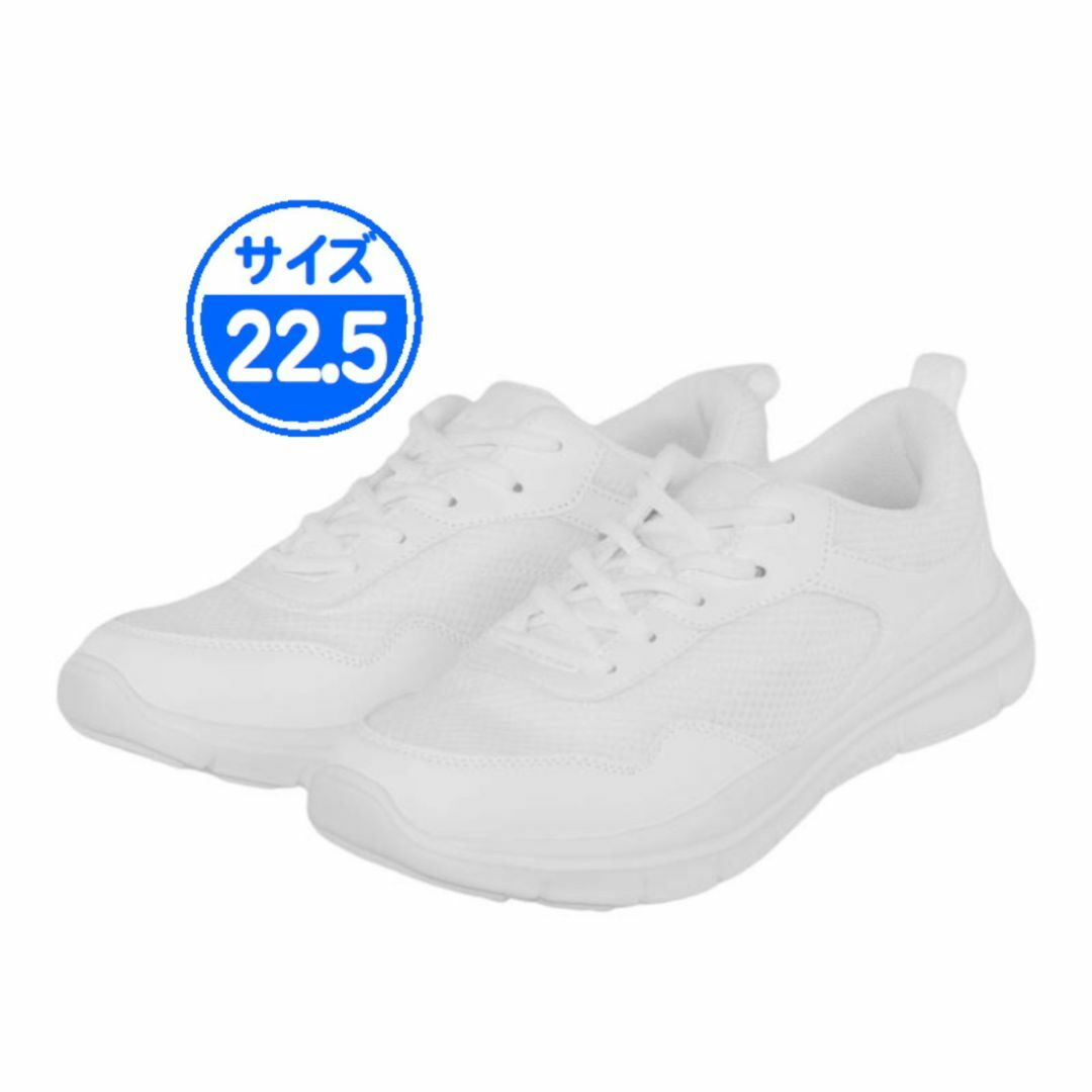 【新品 未使用】軽量スニーカー ホワイト 22.5cm 白 24249 レディースの靴/シューズ(スニーカー)の商品写真