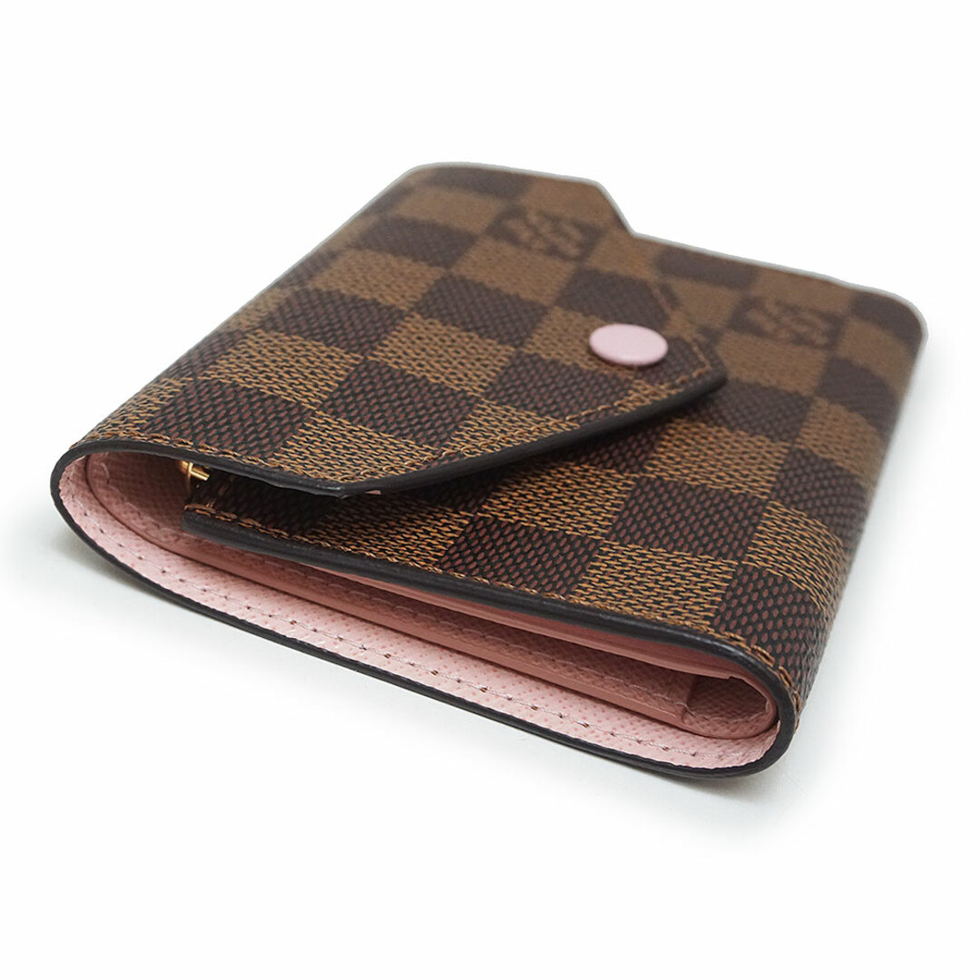 LOUIS VUITTON(ルイヴィトン)のルイ ヴィトン ポルトフォイユ ヴィクトリーヌ 三つ折り財布 ダミエ ローズバレリーヌ ブラウン ピンク 茶 ゴールド金具 N61700 箱付 LOUIS VUITTON（新品・未使用品） レディースのファッション小物(財布)の商品写真