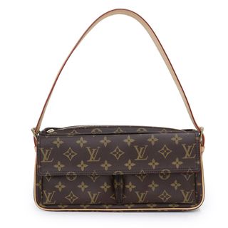 ルイヴィトン(LOUIS VUITTON)のルイ ヴィトン ヴィバシテ MM ショルダーバッグ モノグラム ヌメ革 レザー ブラウン 茶 ゴールド金具 M51164 箱付 LOUIS VUITTON（未使用保管品）(ショルダーバッグ)