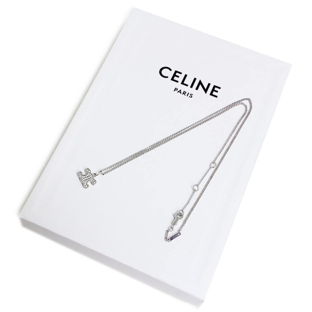 celine(セリーヌ)のセリーヌ トリオンフ ラインストーン ネックレス ペンダント シルバー 460GB6BZI 箱付 CELINE（新品・未使用品） レディースのアクセサリー(ネックレス)の商品写真