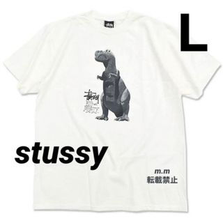 THE NORTH FACE - stussy⭐️送料無料 メンズ レディース 半袖 Tシャツ 恐竜 L ホワイト