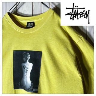 ステューシー(STUSSY)の【極美品 ピグメントダイ L】ステューシー フォト タトゥー Tシャツ(Tシャツ/カットソー(半袖/袖なし))