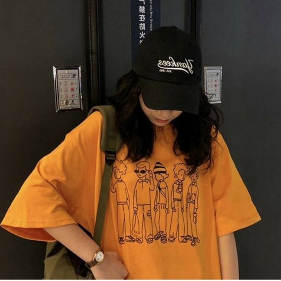 レディース tシャツ コーデ かわいい 半袖 ゆったり 人気 インナ ダンス レディースのトップス(Tシャツ(半袖/袖なし))の商品写真