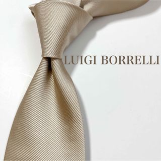 LUIGI BORRELLI - 美品 ルイジボレッリ ネクタイ ハイブランド ソリッドタイ 無地 光沢 希少