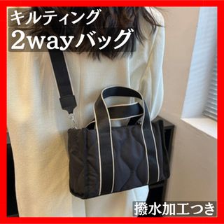 2way ショルダーバッグ ブラック ハンドバッグ 斜め掛け 可愛い(ショルダーバッグ)