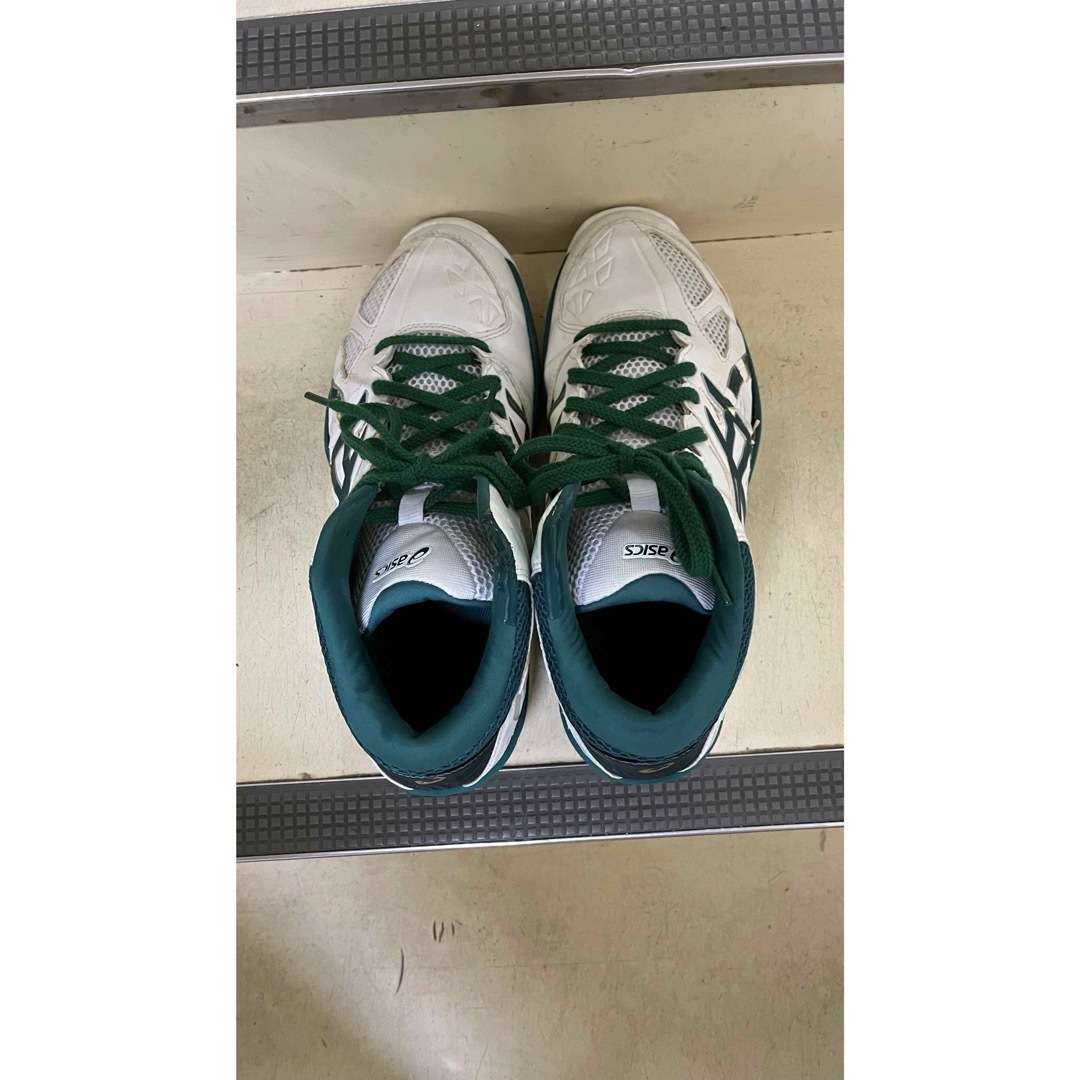 asics(アシックス)のアシックス　ゲルフープ Ｖ7  ワイド　ホワイト　グリーン　26.5 バスケ メンズの靴/シューズ(スニーカー)の商品写真