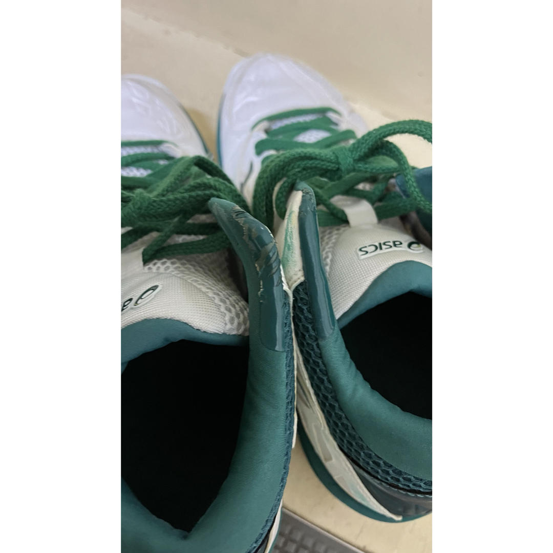 asics(アシックス)のアシックス　ゲルフープ Ｖ7  ワイド　ホワイト　グリーン　26.5 バスケ メンズの靴/シューズ(スニーカー)の商品写真