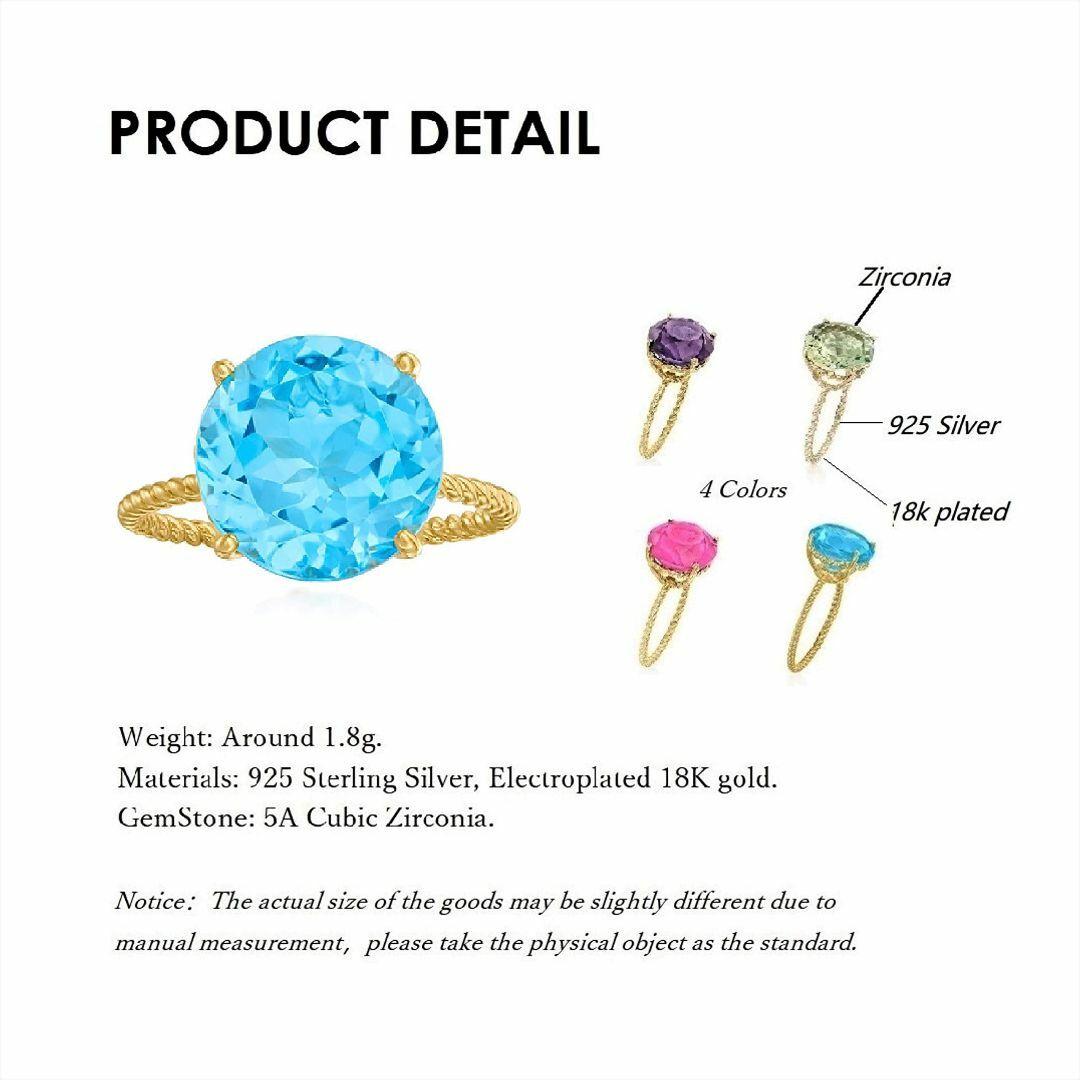 【色: ブルー】[Bellitia Jewelry] リング キャンディーカラー レディースのアクセサリー(その他)の商品写真