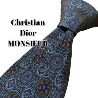 ★Christian Dior MONSIEUR★　グレー系　総柄(ネクタイ)