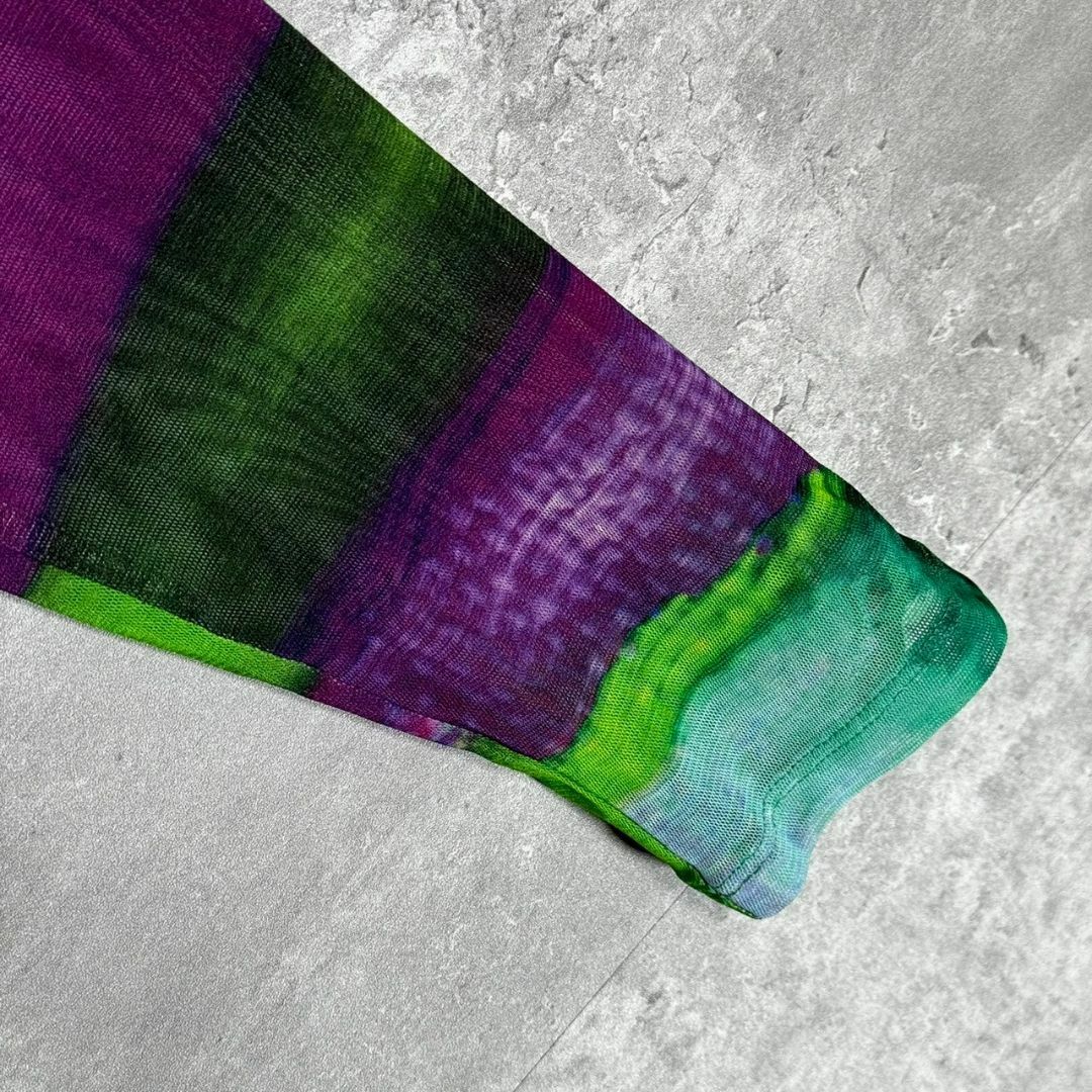 『ISSEY MIYAKE』イッセイミヤケ (2) グラフィック柄メッシュトップ ISSEY MIYAKE』イッセイミヤケ (2) グラフィック柄メッシュトップ