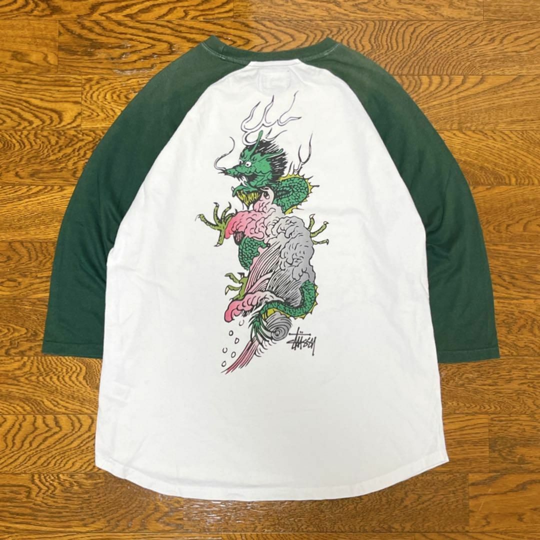 STUSSY(ステューシー)のSTUSSY ステューシー ラグランTシャツ 七分袖 龍 ドラゴン メンズのトップス(Tシャツ/カットソー(七分/長袖))の商品写真