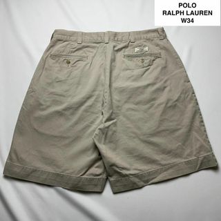 ポロラルフローレン(POLO RALPH LAUREN)のポロラルフローレンショートパンツハーフパンツチノパンツベージュ古着メンズw34(ショートパンツ)