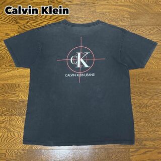 90s USA製 Calvin Klein Tシャツ 半袖 フェード スミクロ