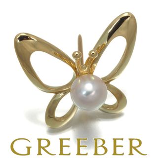 ミキモト(MIKIMOTO)のミキモト ブローチ アコヤパール 真珠 5.2mm バタフライ アニマル  K18YG/合金 (ブローチ/コサージュ)