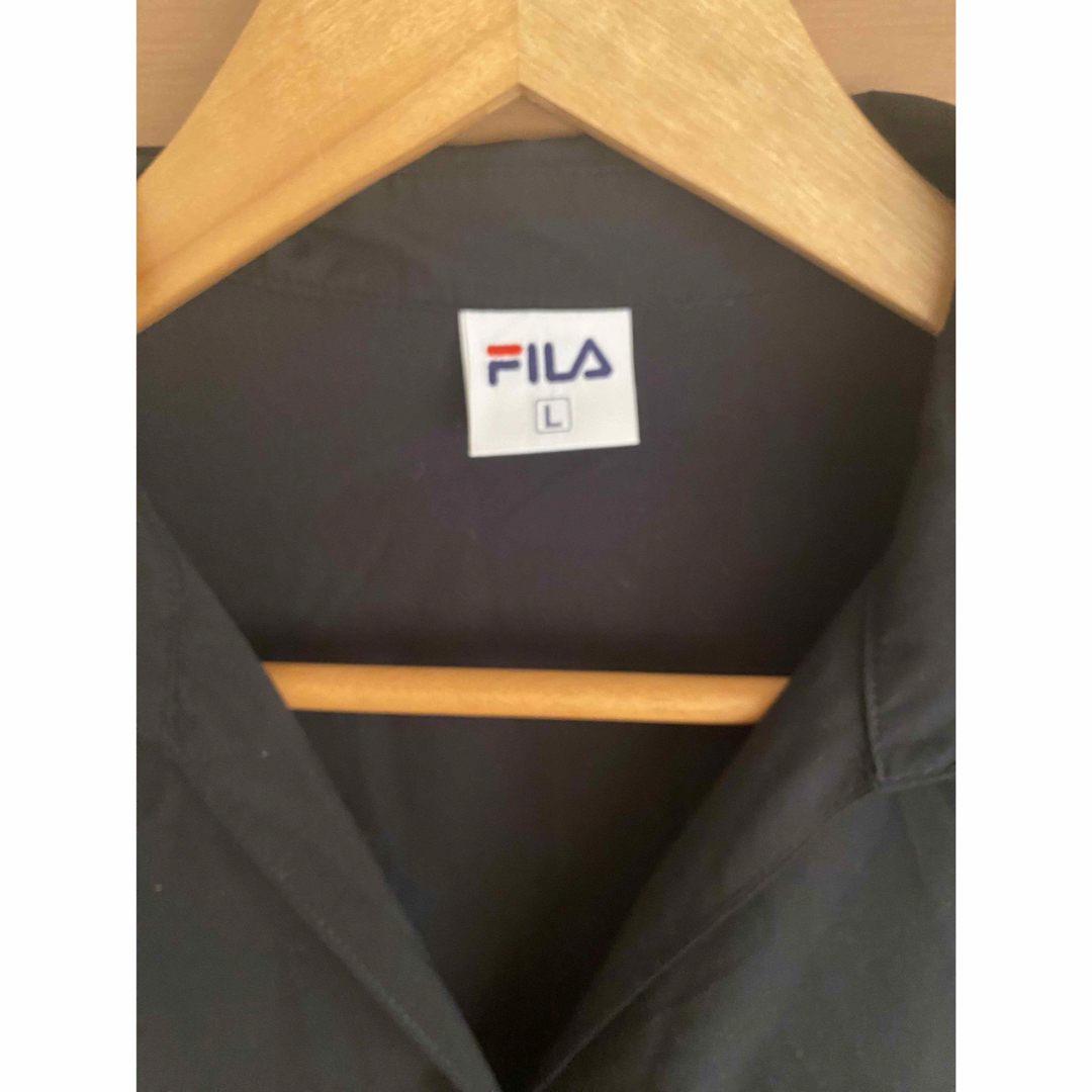 FILA(フィラ)のFILA ワンピース　ブラック　Lサイズ　半袖 レディースのワンピース(ひざ丈ワンピース)の商品写真