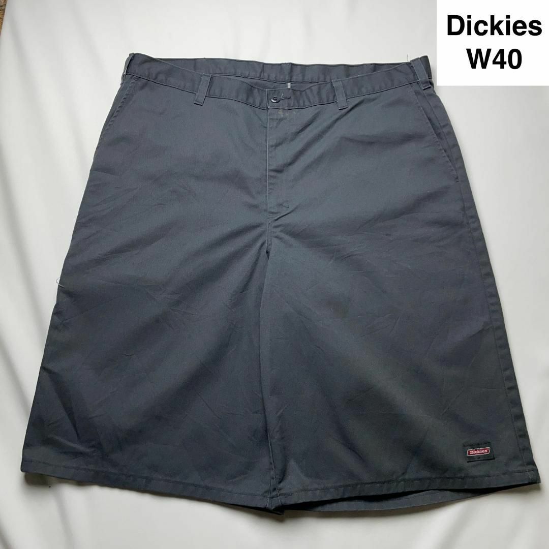 Dickies(ディッキーズ)のディッキーズw40ショートパンツハーフパンツワークパンツ灰色グレーねずみ色古着 メンズのパンツ(ショートパンツ)の商品写真