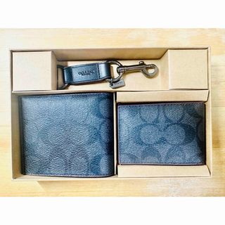 COACH - コーチ メンズ 二つ折り財布+カードケース+キーホルダー 3点セット 41346