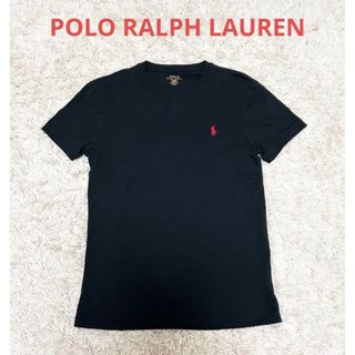 POLO RALPH LAUREN - ポロラルフローレン　メンズ　Tシャツ　ブラック　Vネック 半袖　XS