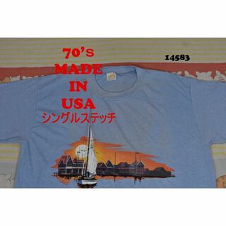 70’ｓ Tシャツ 14581 USA製 シングルステッチ 501 101 00(Tシャツ/カットソー(半袖/袖なし))