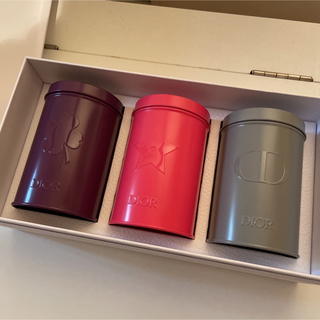 クリスチャンディオール(Christian Dior)のDiorキャニスター缶 3本セット　プラチナギフト　非売品(容器)