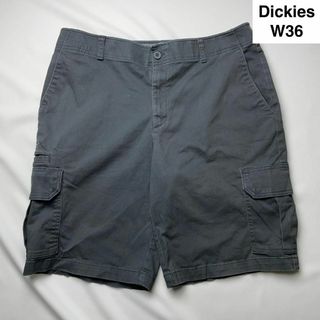 ディッキーズ(Dickies)のディッキーズw36ショートパンツハーフパンツカーゴパンツ灰色グレーねずみ色古着(ショートパンツ)