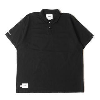 WTAPS ダブルタップス ポロシャツ サイズ:L 20SS オーバーサイズ 半袖ポロシャツ POLO SS 03 USA / SHIRT ブラック 黒 トップス シャツ【メンズ】【中古】