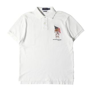 ポロラルフローレン(POLO RALPH LAUREN)のPOLO Ralph Lauren ポロ ラルフローレン ポロシャツ サイズ:M 19SS ポロベア 鹿の子 スリム 半袖ポロシャツ CUSTOM SLIM FIT ホワイト 白 トップス【メンズ】【中古】(ポロシャツ)