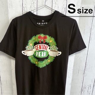 USA古着　FRIENDS　Tシャツ　ブラック　ムービー　クリスマス　プリント