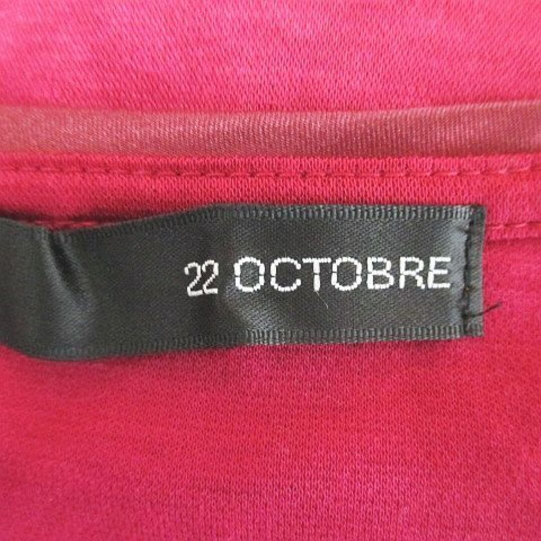 22 OCTOBRE(ヴァンドゥーオクトーブル)の22オクトーブル 半袖 Tシャツ カットソー 4 ボルドー系 ワインレッド 綿 レディースのトップス(カットソー(半袖/袖なし))の商品写真