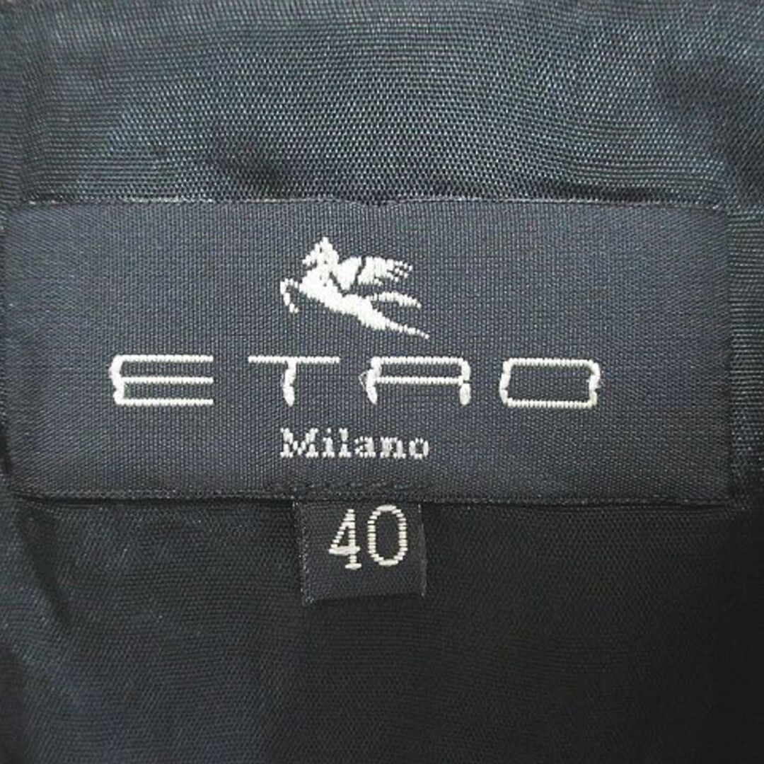 ETRO(エトロ)のエトロ ノースリ 膝丈 タイトワンピ 40 紫 パープル イタリア製 裏地 無地 レディースのワンピース(ひざ丈ワンピース)の商品写真