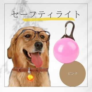 LED ピンク 犬 セーフティライト 猫 ペット用 お散歩ライト(犬)