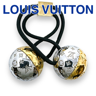 LOUIS VUITTON - ルイヴィトン M80266 シュシュ ナノグラムプラネット ヘアゴム レディース