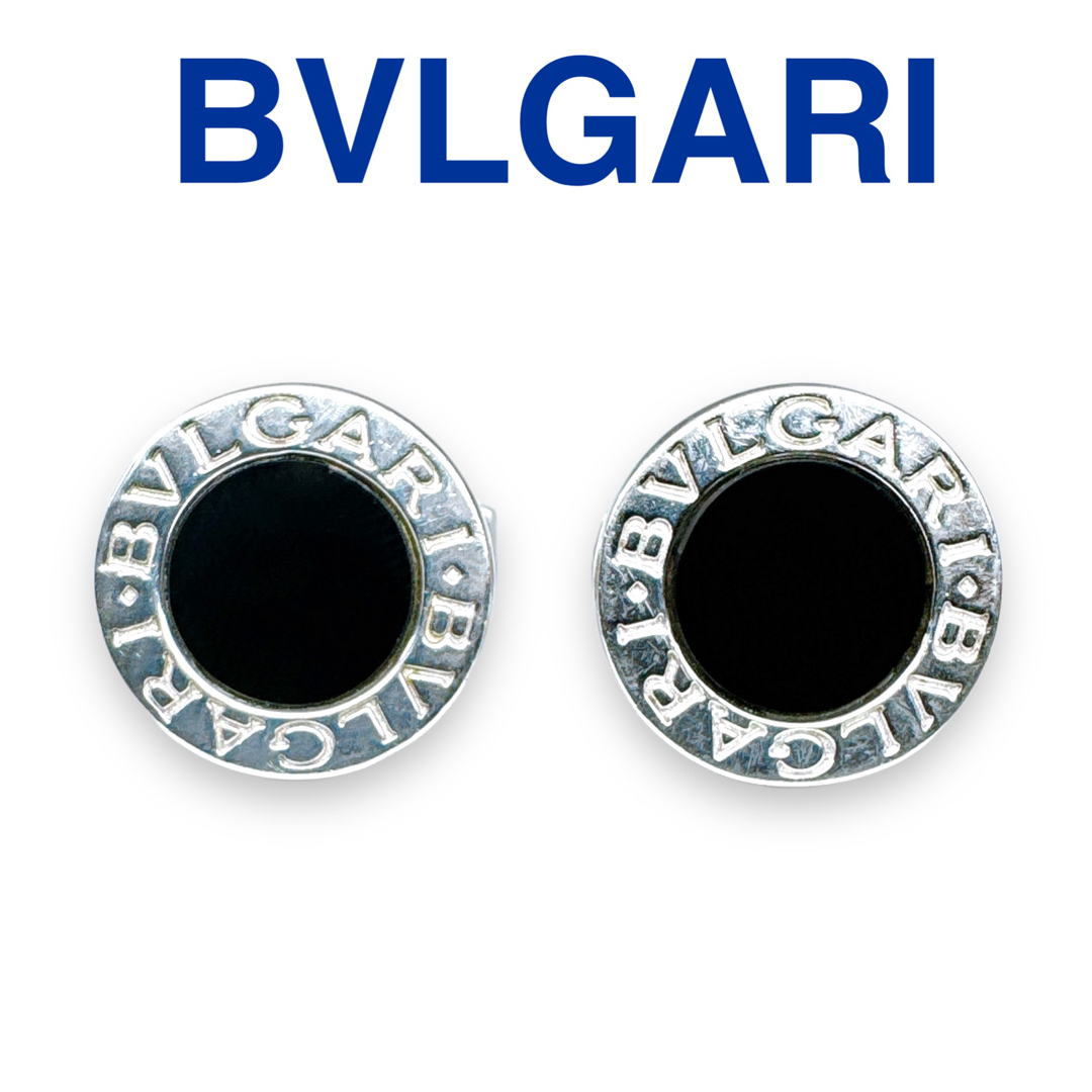BVLGARI(ブルガリ)のブルガリ  カフス シルバー 925 オニキス ブルガリブルガリ ブラック メンズのファッション小物(カフリンクス)の商品写真