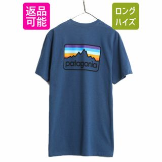 パタゴニア(patagonia)の17年製 パタゴニア 両面 プリント 半袖 Tシャツ メンズ L 古着 Patagonia アウトドア イラスト グラフィック バックプリント クルーネック(Tシャツ/カットソー(半袖/袖なし))