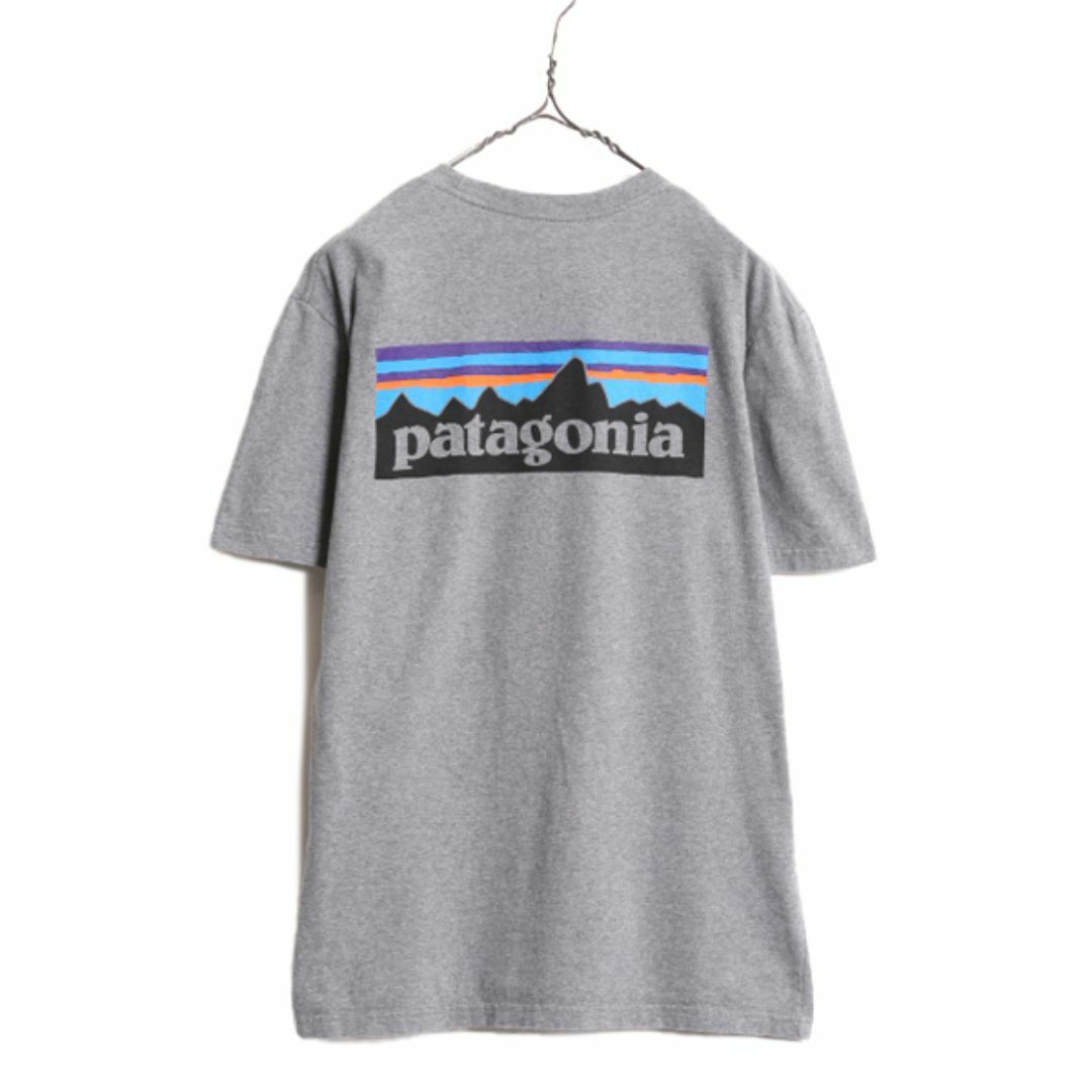 patagonia(パタゴニア)の16年製 パタゴニア 両面 プリント 半袖 Tシャツ メンズ М / 古着 Patagonia アウトドア フィッツロイ P6 バックプリント ボックスロゴ 灰 メンズのトップス(Tシャツ/カットソー(半袖/袖なし))の商品写真