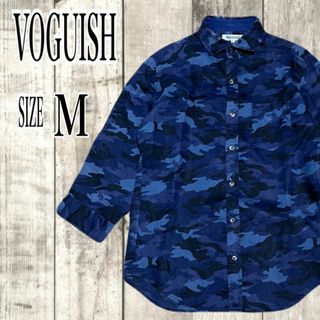 VOGUISH ボーギッシュ メンズ 七分袖シャツ カモフラージュ柄 Mサイズ(シャツ)