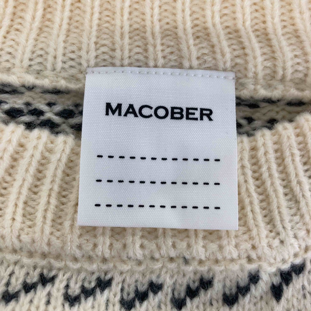 MACOBER マコバー メンズ ニット/セーター 白黒 tk メンズのトップス(ニット/セーター)の商品写真