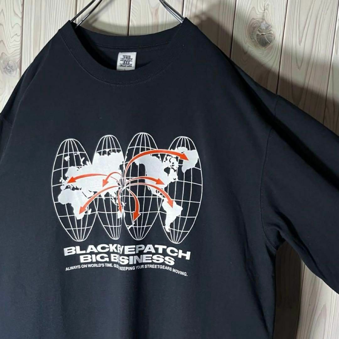 【極美品 L】ブラックアイパッチ スリーブロゴ ロンT 黒 メンズのトップス(Tシャツ/カットソー(七分/長袖))の商品写真