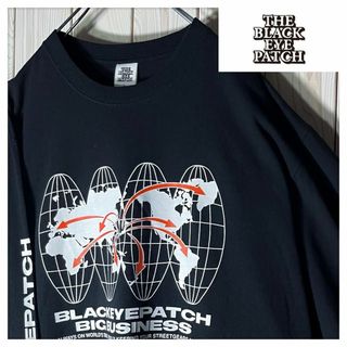 【極美品 L】ブラックアイパッチ スリーブロゴ ロンT 黒(Tシャツ/カットソー(七分/長袖))