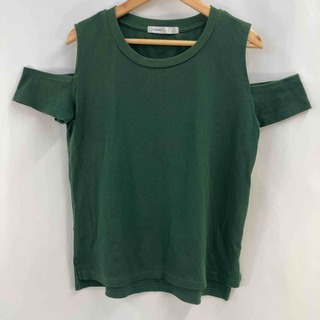 COQULE  レディース Tシャツ（袖なし）グリーン tk(Tシャツ(半袖/袖なし))