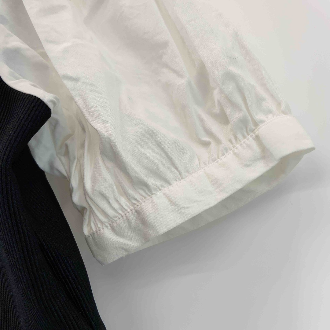 GU(ジーユー)のGU ジーユー レディース シャツ　ブラウス　5分丈袖　黒　L レディースのトップス(シャツ/ブラウス(半袖/袖なし))の商品写真