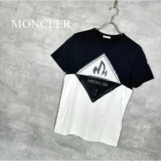 モンクレール(MONCLER)の『MONCLER』モンクレール (XS) ロゴワッペン付き Tシャツ(Tシャツ(半袖/袖なし))