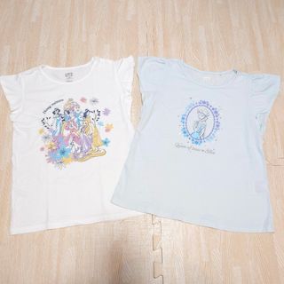 ディズニー(Disney)の未使用♡UNIQLO♡Disneyプリンセス♡ＵＴ♡120♡２枚セット♡(Tシャツ/カットソー)