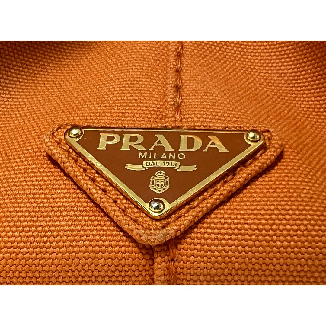 PRADA(プラダ)のPRADA プラダ カナパ CANAPA  トートバッグ ハンドバッグ PAPAYA オレンジ BN1877 レディースのバッグ(トートバッグ)の商品写真