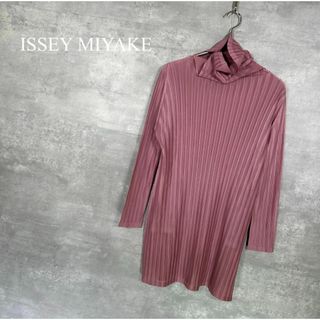 プリーツプリーズイッセイミヤケ(PLEATS PLEASE ISSEY MIYAKE)の『ISSEY MIYAKE』イッセイミヤケ (3) プリーツ ハイネックシャツ(カットソー(長袖/七分))